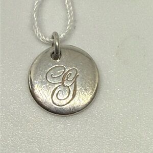 Tiffany & Co. Silver “G” Pendant